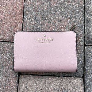 Kate Spade Staci Medium Compact Bifold Wallet Chalk Pink